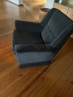 klassischer Sessel in grau-schwarz gestreift Berlin - Reinickendorf Vorschau