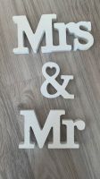 Holz deko weiß mr and Mrs Hochzeit Schriftzug Hessen - Hainburg Vorschau