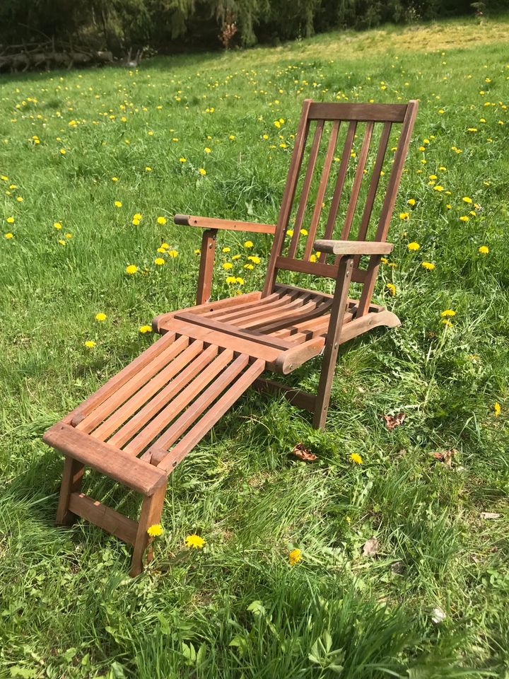 Liegestuhl Teak Holz in Raschau-Markersbach