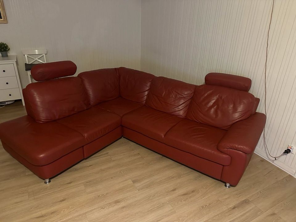 rote Ledercouch 250 * 200 cm in Köln