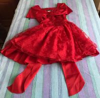 Cocktailkleid Farbe rot - Gr. 36 - incl. Armstulpen Baden-Württemberg - Iffezheim Vorschau