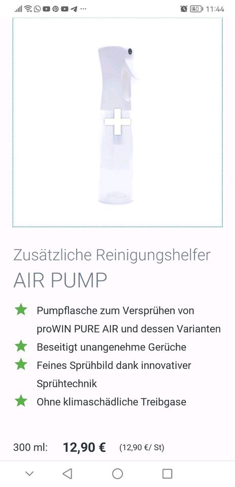 AIR PUMP Sprühflasche Prowin in Harsewinkel