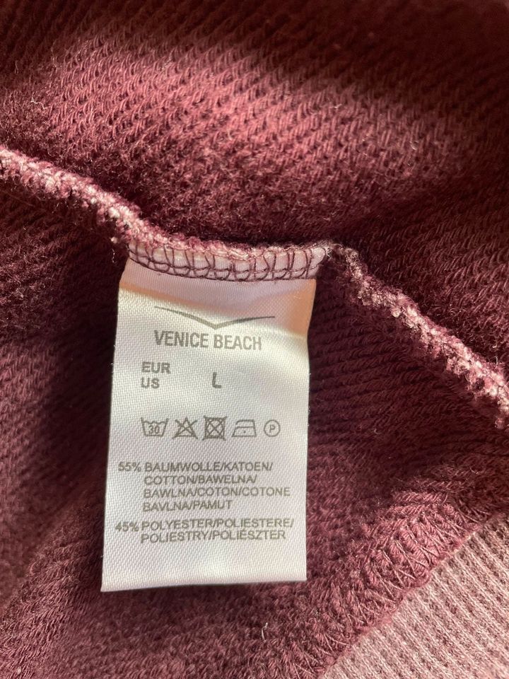 praktische Sweatshirtjacke von Venice Beach auberginefarben L in Gersthofen