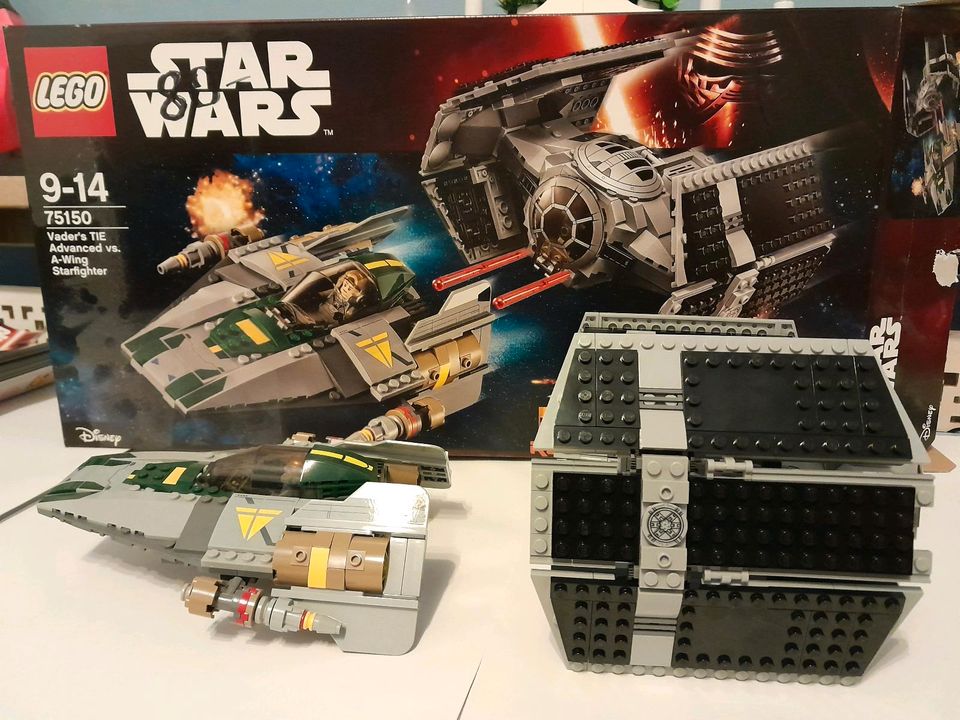 Lego Star Wars Vader's Tie Advanced  vs. A-Wing Starfighter 75150 in Stelle