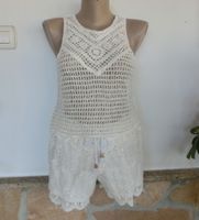 Ibiza Coachella Häkel Top+Short sexy Strand Meer Off White 36-38 Baden-Württemberg - Kirchheim unter Teck Vorschau