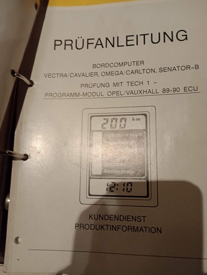 Prüfanleitungen Omega A/Senator B, Vectra, Calibra Turbo original in Freinsheim