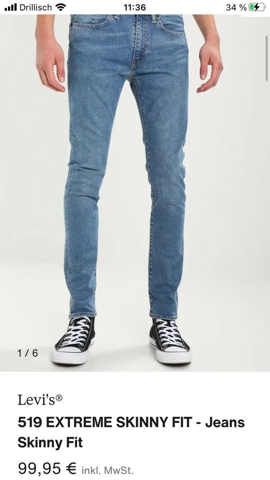 Levi’s Premium Jeans 519 extreme skinny W 28 L 32 Gr 152 12 jä. in Reinbek