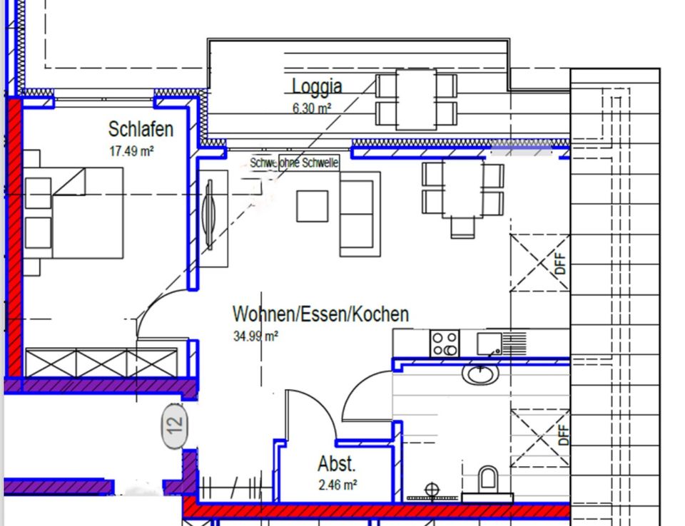 Neubau: zentral gelegene 2-Zimmer-Dachgeschosswohnung mit Balkon in Bad Driburg