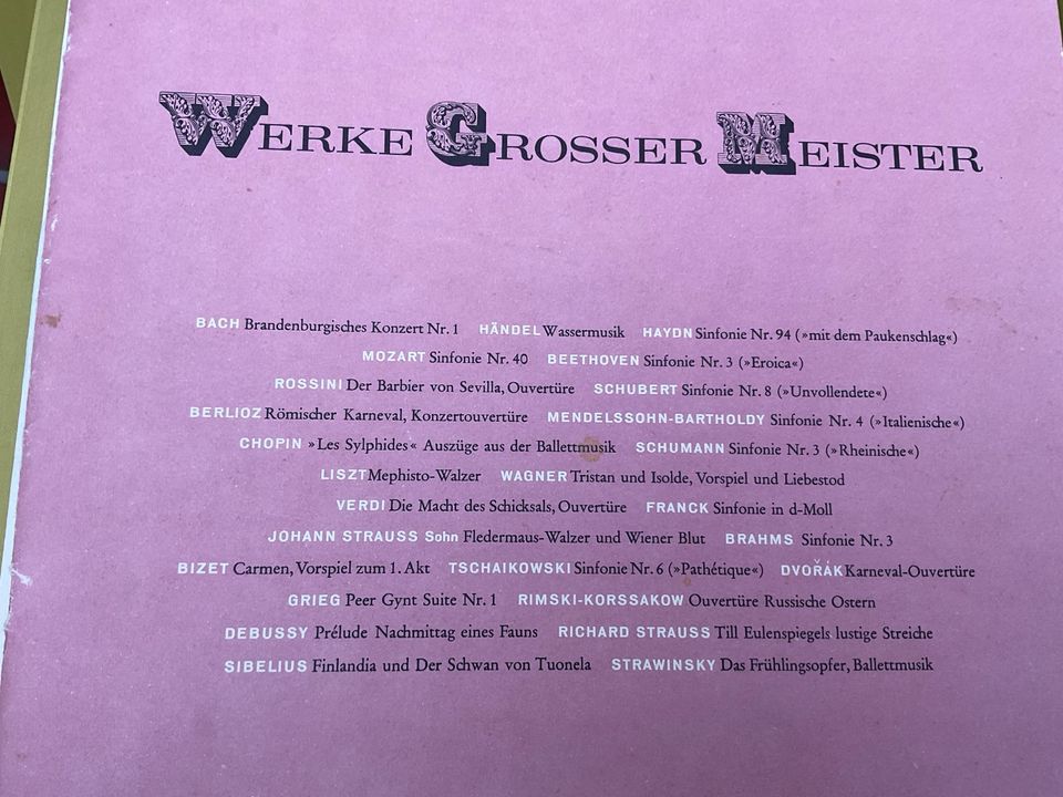 Werke Großer Meister  12 LPs in Hamburg