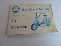 Hercules   Accu bike  E1 .Orginal Betriebsanleitung mit Ladegerät Bayern - Aschaffenburg Vorschau