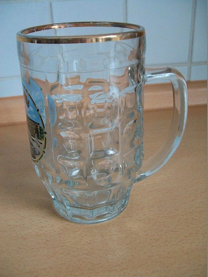 1 Original Glas Henkel Bierkrug "Königsschloß Herrenchiemsee" ❤️‍ in Bad Nauheim