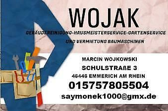 Die Firma "WOJAK Gebäudereinigung-Gartenservi-Hausmeisterservice" in Emmerich am Rhein