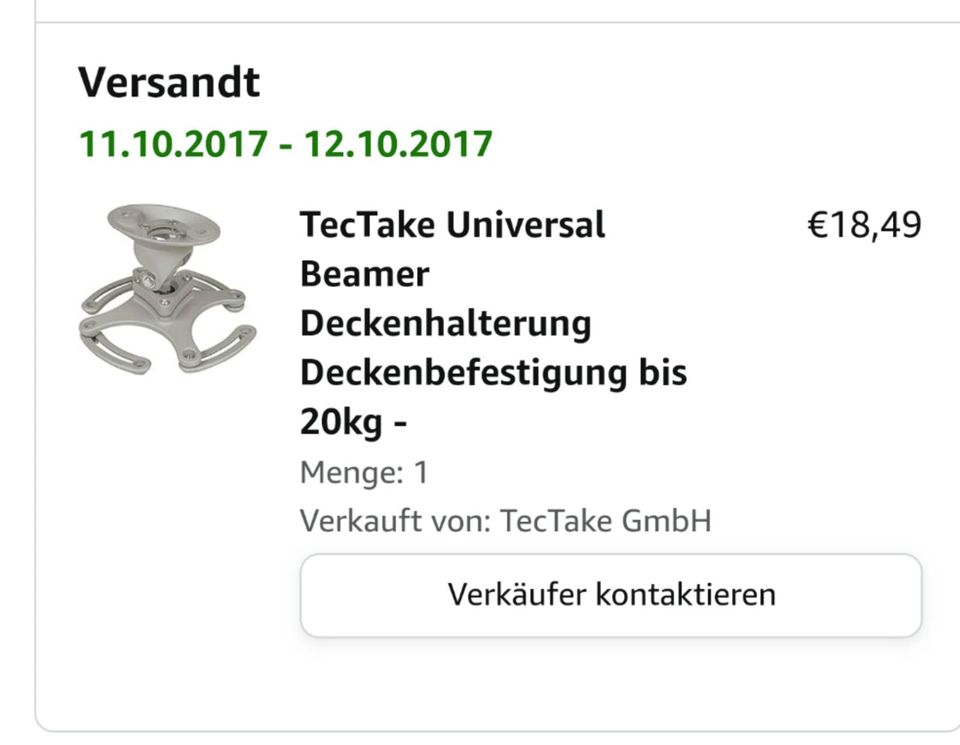 Universal Beamer Deckenhalterung von TecTake. Neu (18€) in Hannover