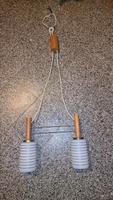 DDR Holz Hängelampe mit led e27 lampe nostalgi rustikal Sachsen - Rochlitz Vorschau