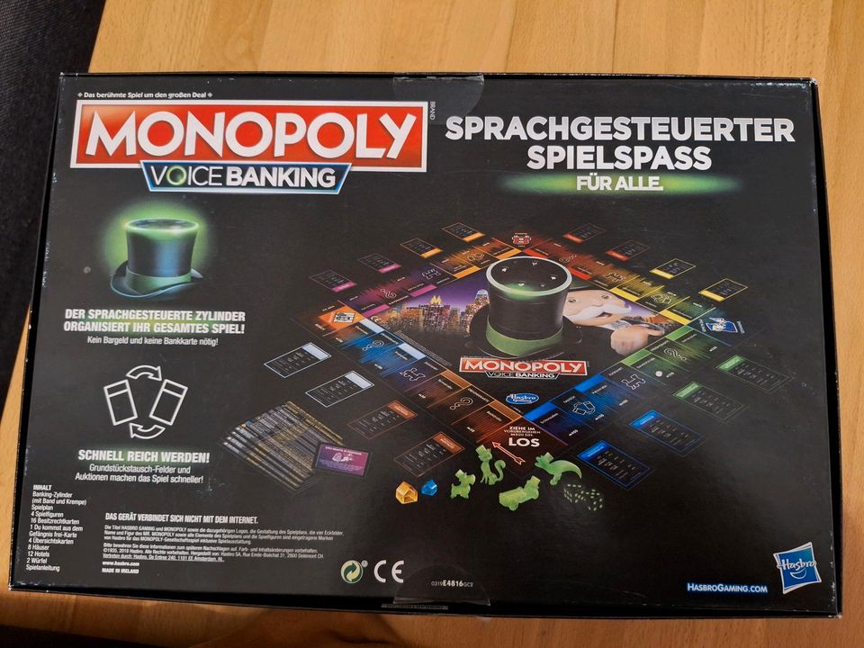 Monopoly Voice Banking Spiel Deutsch Hasbro in Berlin