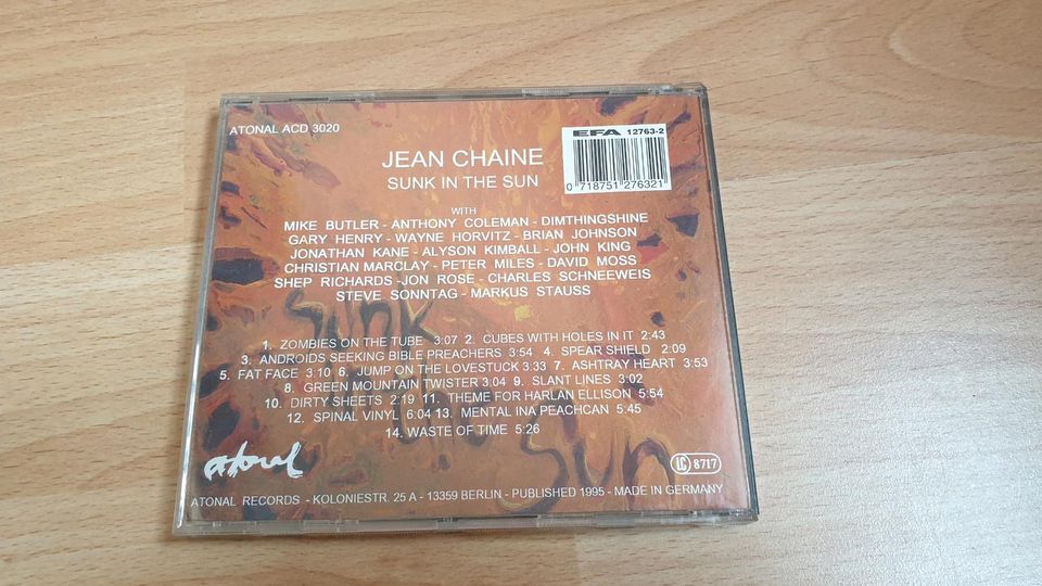 CD Jean Chaine - Sunk in the Sun (1995) Atonal Records, Bass Funk in Berlin