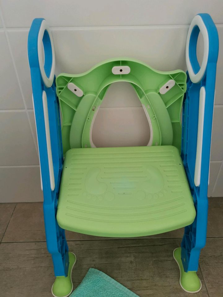 Kindertoilettensitz mit Leiter und Griffen in Klein Rönnau