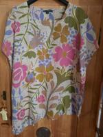 Gudrun Sjödén Tunika Leinen Floralmuster XL - vintage Berlin - Charlottenburg Vorschau