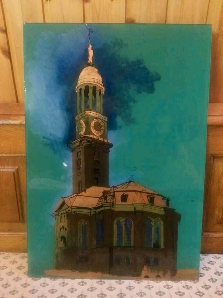 Bild Hinterglasmalerei Hamburgensie "Hamburger Michel" 56x39cm in Reinbek