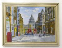 London Fleetstreet 1957 Ölgemälde auf Leinwand Hermann Eicheler Bayern - Oberschönegg Vorschau