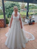 Brautkleid/Hochzeitskleid A-Linie Träger, Tüll, Perlen, Gr. 40/42 Nordrhein-Westfalen - Nümbrecht Vorschau