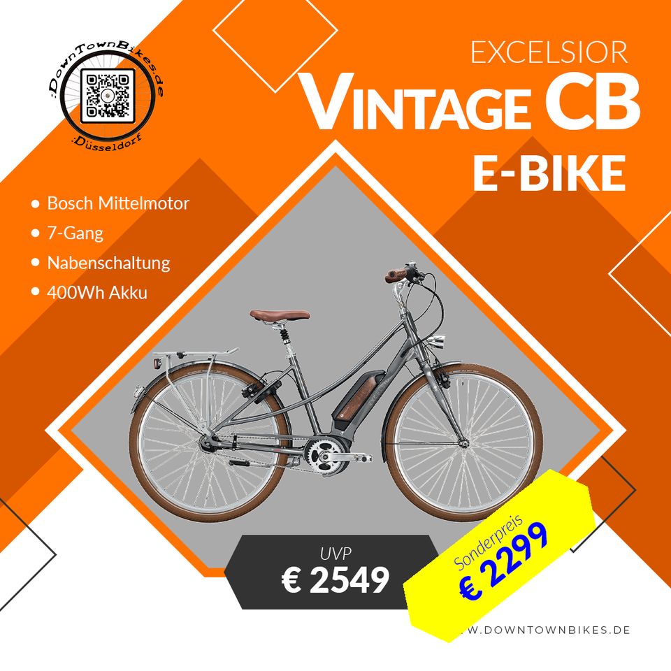  E-Bike EXCELSIOR Cityrad Vintage – 2.299€ statt 2.549€!  in Düsseldorf