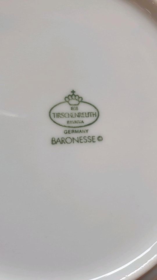 5x Alt Tirschenreuth 1838 Baronesse weiß Suppenteller Teller tief in Solingen