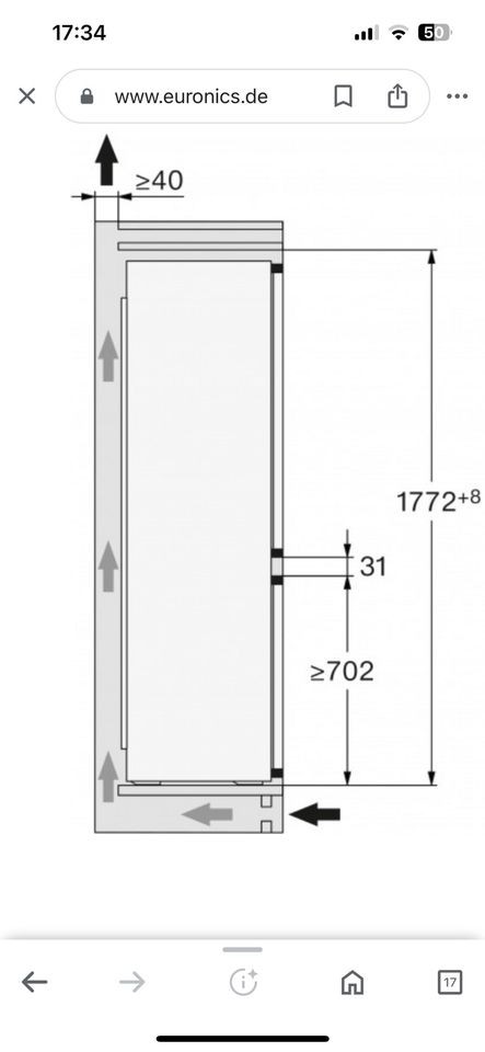 Miele Kuhlschrank mit Gefrier in München