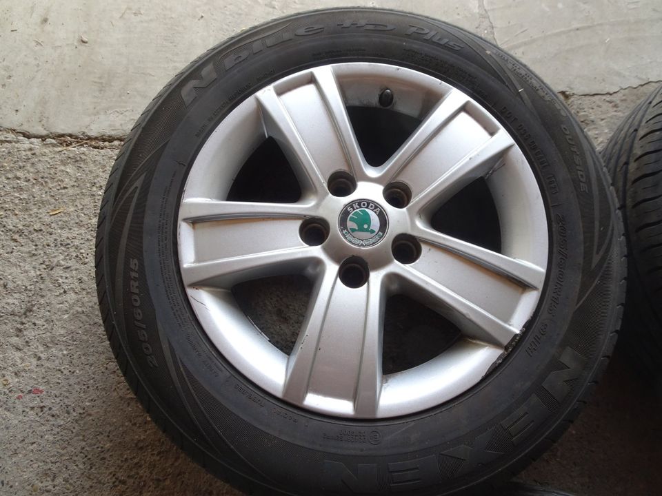 4 x 15 Zoll Skoda Octavia Alufelgen 6,5Jx15H2 - ET50 - 1Z0601025 in Steinheim