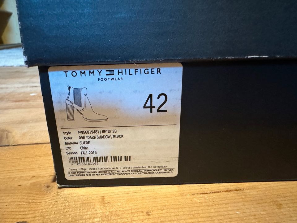 Lederstiefeletten Tommy Hilfiger Gr. 42 Braun in Krefeld