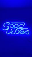 Neon LED Lichtschild Good Vibes Blau Licht Wand Decke Lampe Niedersachsen - Soltau Vorschau