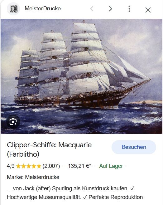 2 x 31 x 25 Bilder f. Sammler Lithografien "Clipper-Schiffe" blau in Berlin