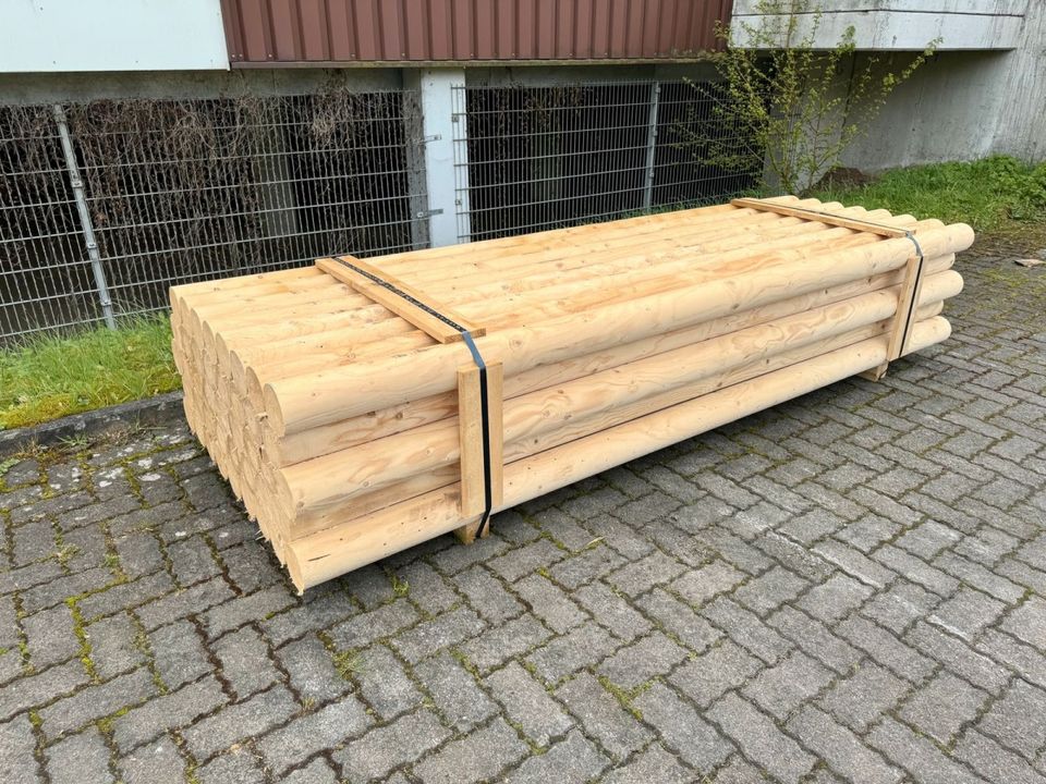 Palisade Rundholz Schneefangholz Stangen Holz - 20 x 250 - NATUR in Lennestadt