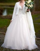 Brautkleid mit Schleppe, Schleier, Bolero u Reifrock, Gr. L Nordrhein-Westfalen - Senden Vorschau