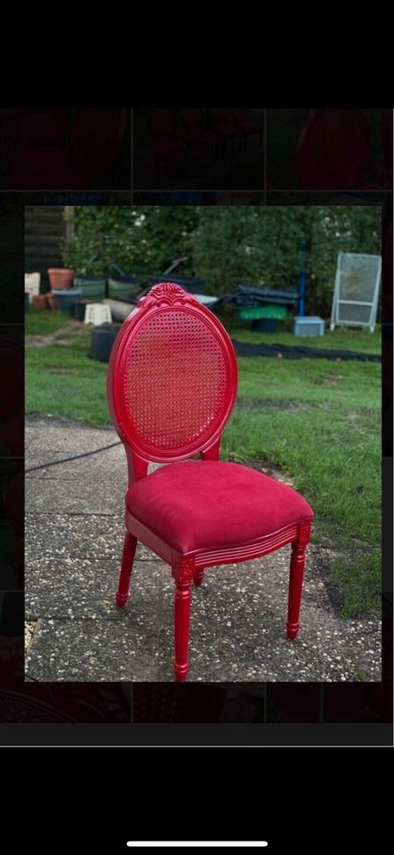 Wohnzimmer Stühle Esszimmerstühle Stuhl rot in Linkenheim-Hochstetten