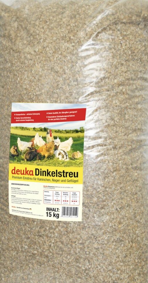 DINKELSTREU Premium Einstreu für Kaninchen, Meerschweinchen, Hase in Messel