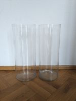 Zwei Bodenvasen aus Glas, 50 cm hoch, 20 cm Durchmesser Baden-Württemberg - Baden-Baden Vorschau