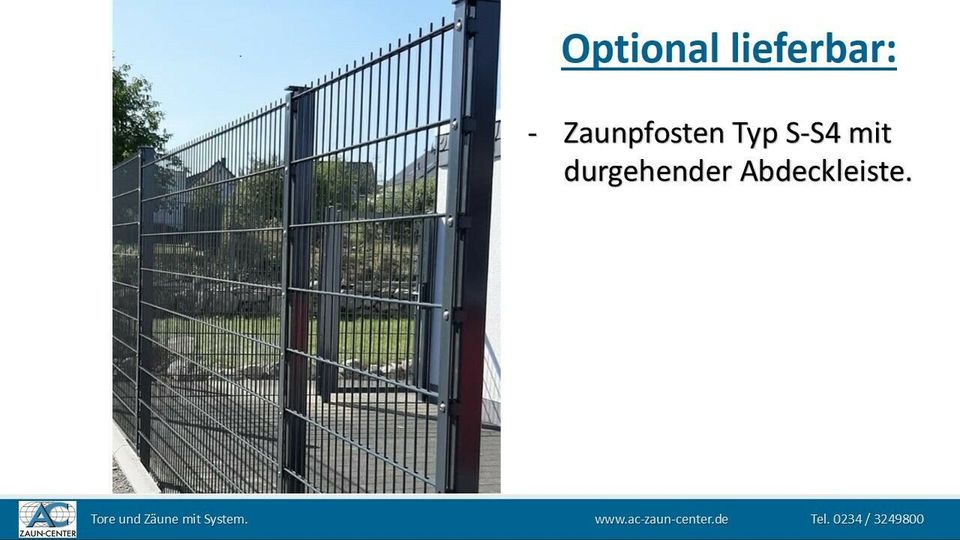 50m Set Doppelstabmattenzaun 1,8m Zaun Sichtschutz Zaun NR.20 in Bochum