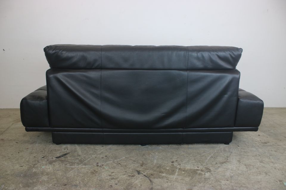 Rolf Benz Couch Vintage Schwarz Sofa Verstellbar Dreisitzer in Berlin