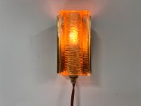 VITRIKA Wandlampe mit Stecker und Schalter Messing Eisglas Designerlampe 60er Jahre Mid Century Design Dänemark Nachttischlampe Berlin - Mitte Vorschau