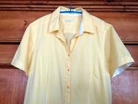 Bluse Kurzarmbluse gelb-weiß kariert Gr. 46 Vögele Hemdbluse Hessen - Schlitz Vorschau
