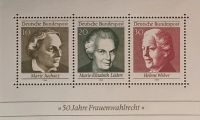 Briefmarkenblock 50 Jahre Frauenwahlrecht 1969 postfrisch Nordrhein-Westfalen - Witten Vorschau