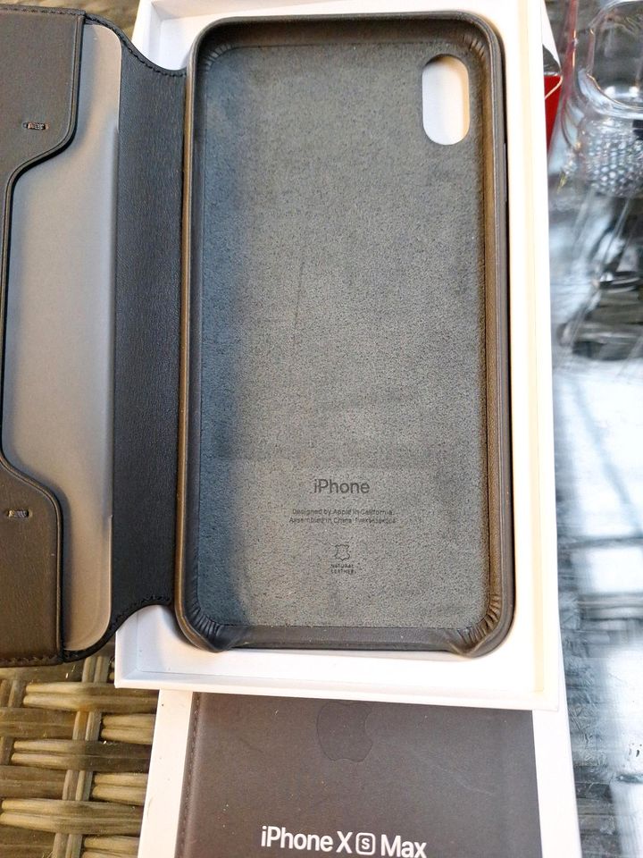 Original Apple iPhone Xs Max Lederhülle TAUPE MRWR2ZM/A in Rietberg