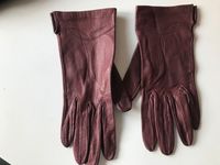 Handschuhe Leder rotbraun Gr. 7 mit Muster Bayern - Fürth Vorschau