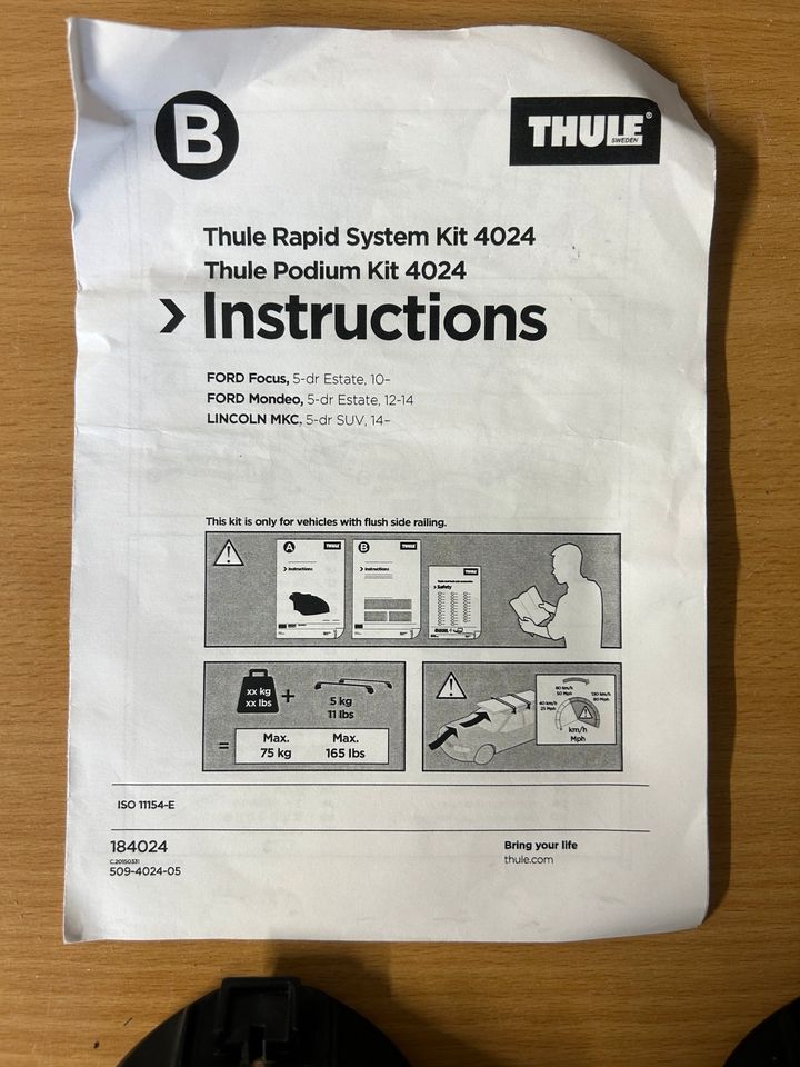 Dachträger für Ford Focus Mondeo von Thule 753 + 4024 in Höxter