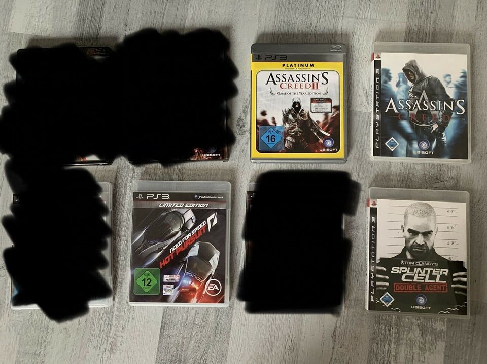 PS3 Spiele PlayStation 3 Assassins Creed, Need for speed, Splinte in Höchberg