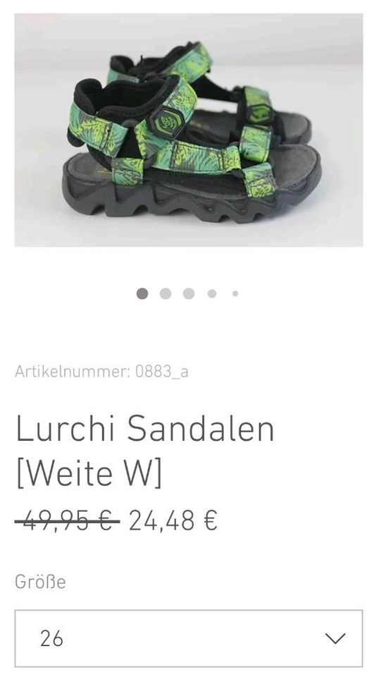 Neue Lurchi Sandalen Gr 21 22 23 25 26 29 31 32 33 34 M & W in Herzogenaurach