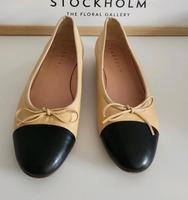 Unützer Ballerina beige schwarz Kappe Schleife  wie neu 37 38 Nordrhein-Westfalen - Recklinghausen Vorschau
