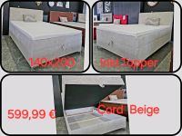 Boxspringbett 140x200 Bettkasten Topper Stoff Cord Beige Neuware Nordrhein-Westfalen - Oberhausen Vorschau