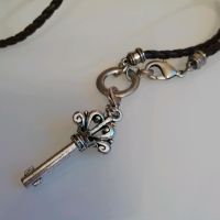Lederkette mit Schlüssel, Steampunk Modeschmuck Schmuck Halskette Hessen - Gießen Vorschau